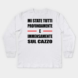 Tricarico Cazzo Bianco Uomo Donna Regalo Divertente Maglietta Kids Long Sleeve T-Shirt